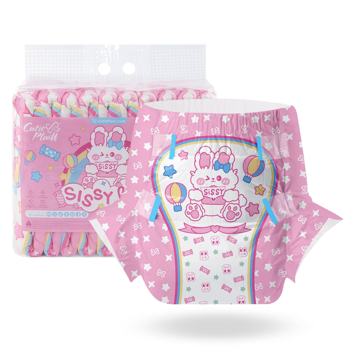 CutiePlusU adult diapers outer layer with PE back sheet for secure protection