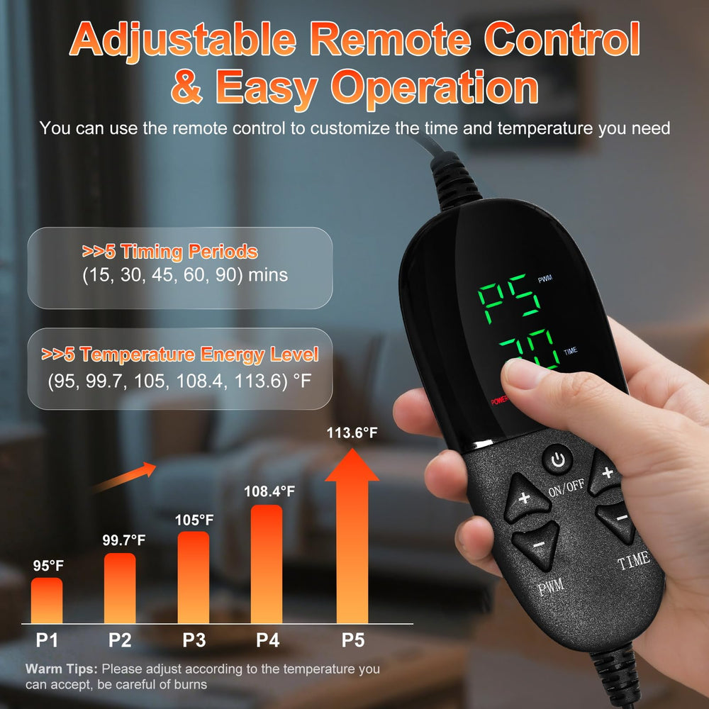 Cutiskrave dual-wavelength LEDs illuminate the panel for deeper reach into tired muscles