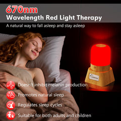 Cutiskrave sleep lamp with 670nm wavelength supports gentle evening wind-down.