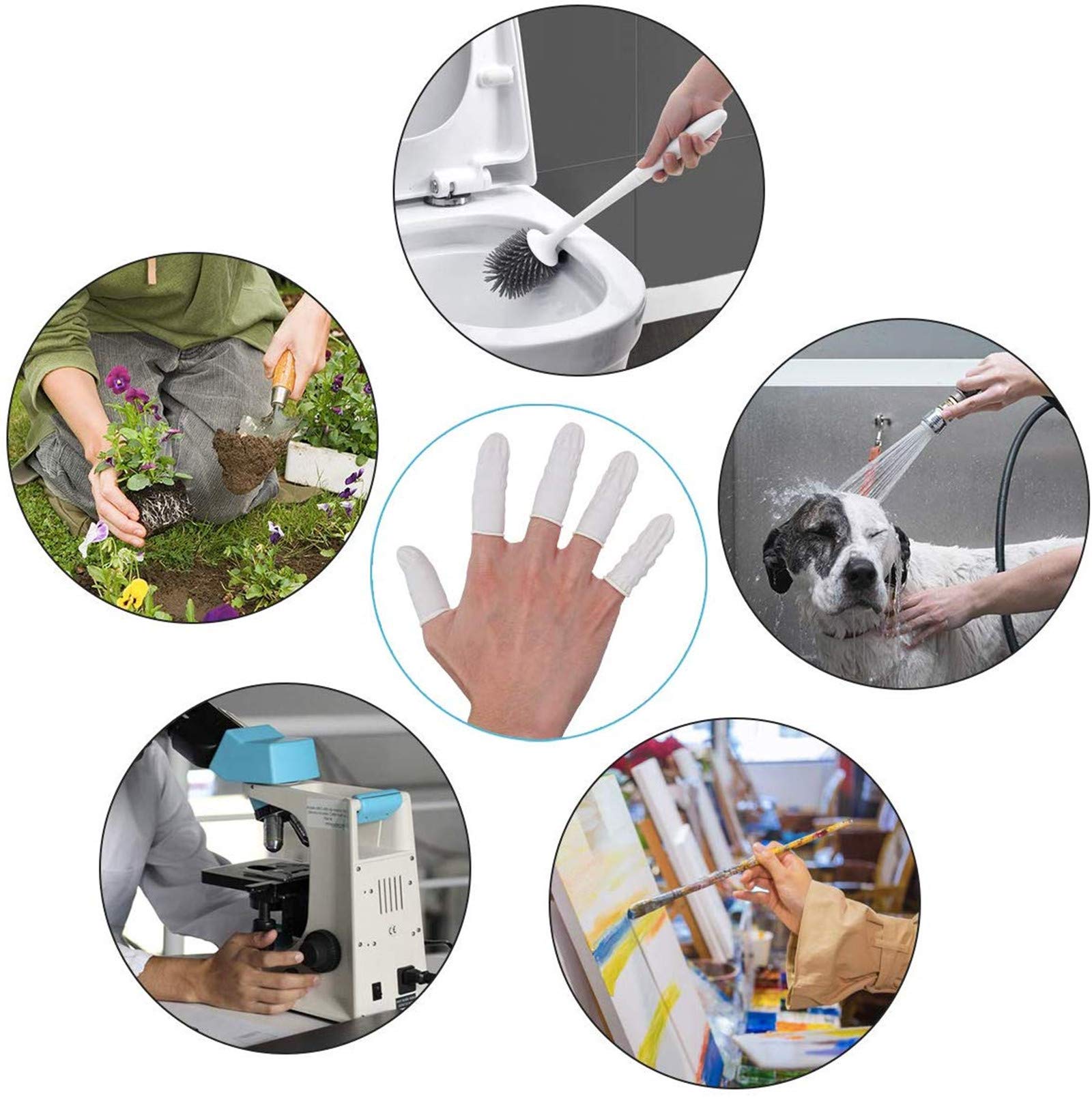 Protección al manipular joyería y relojería con dedos latex Cuttte.