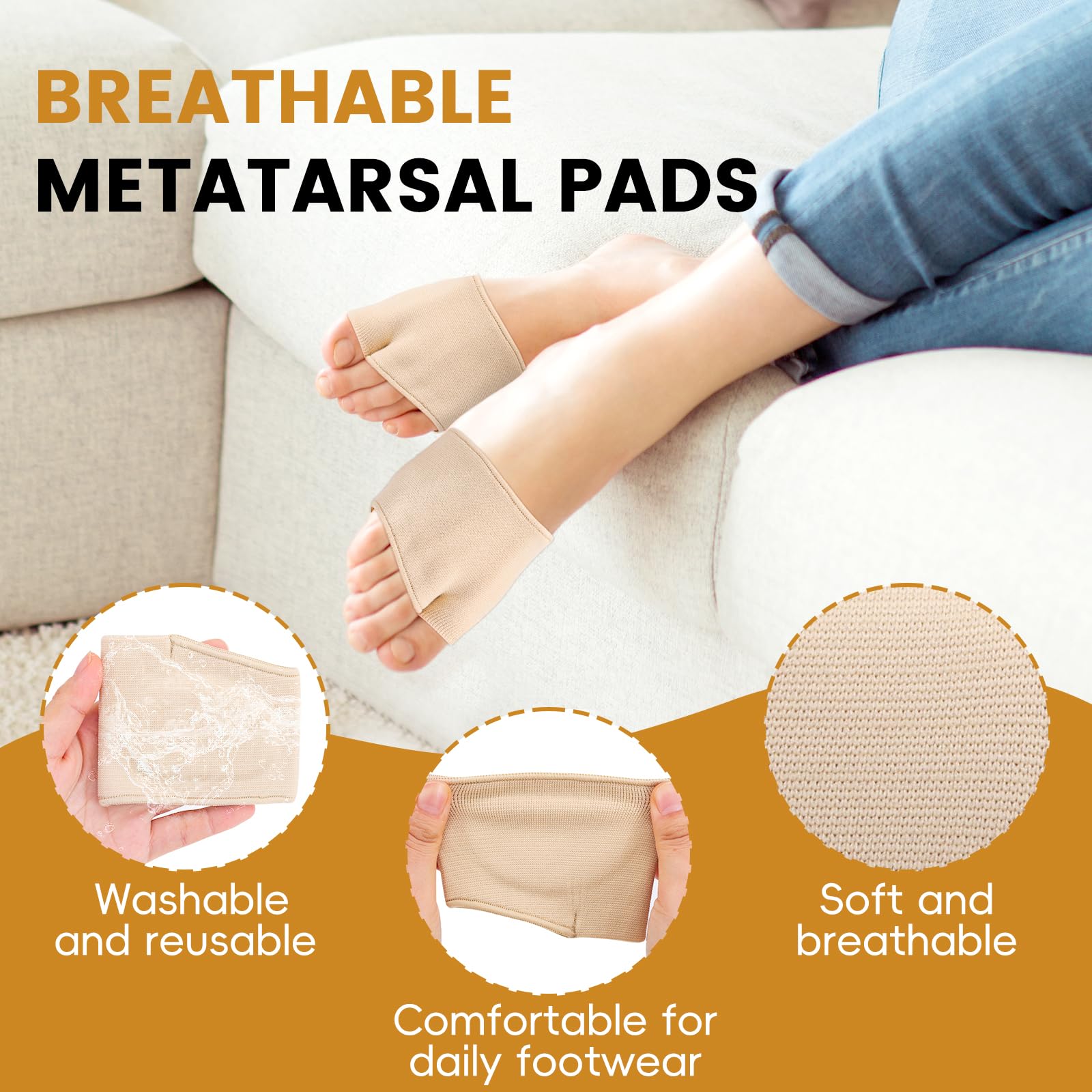 CXYARY almohadillas metatarsales: diseño duradero y gel acolchado que se mantiene