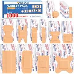 CXYARY bandages bulk pack in 12 styles for versatile wound care on the go