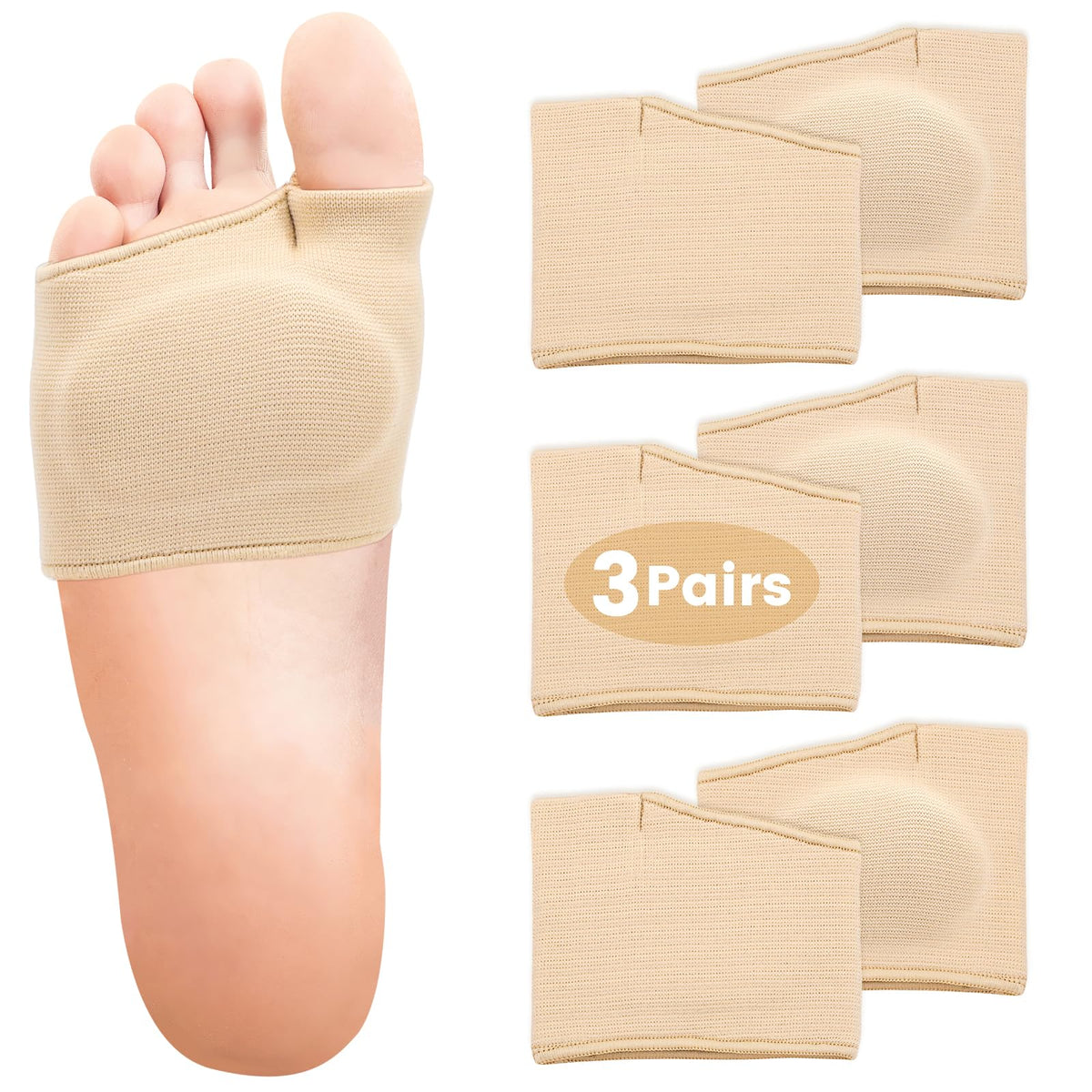 CXYARY almohadillas metatarsales: soporte para el antepié durante caminatas