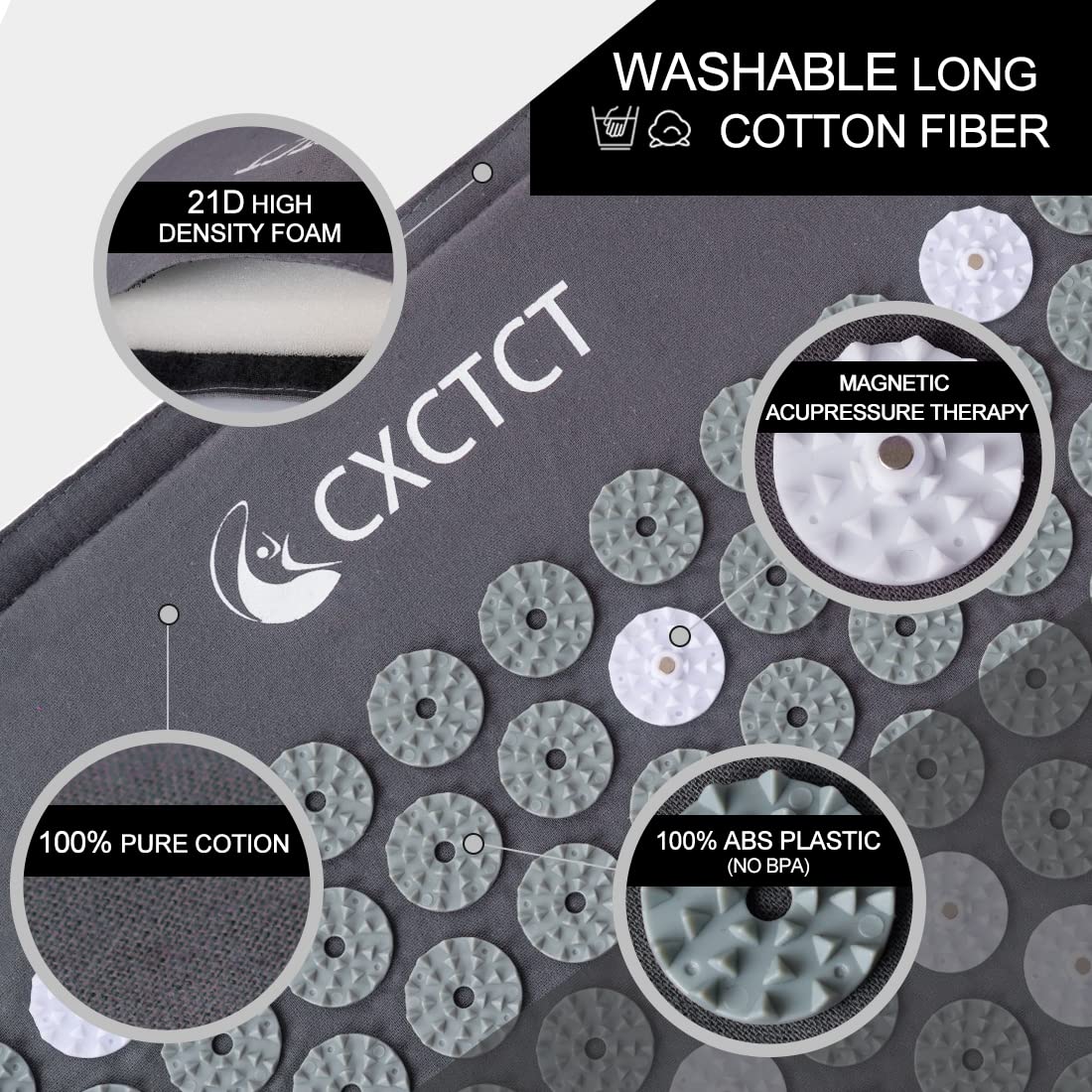 CXCTCT acupressure pillow providing neck relaxation after workouts