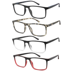 Cyangander 4-pack reading glasses front view for all-day comfort.