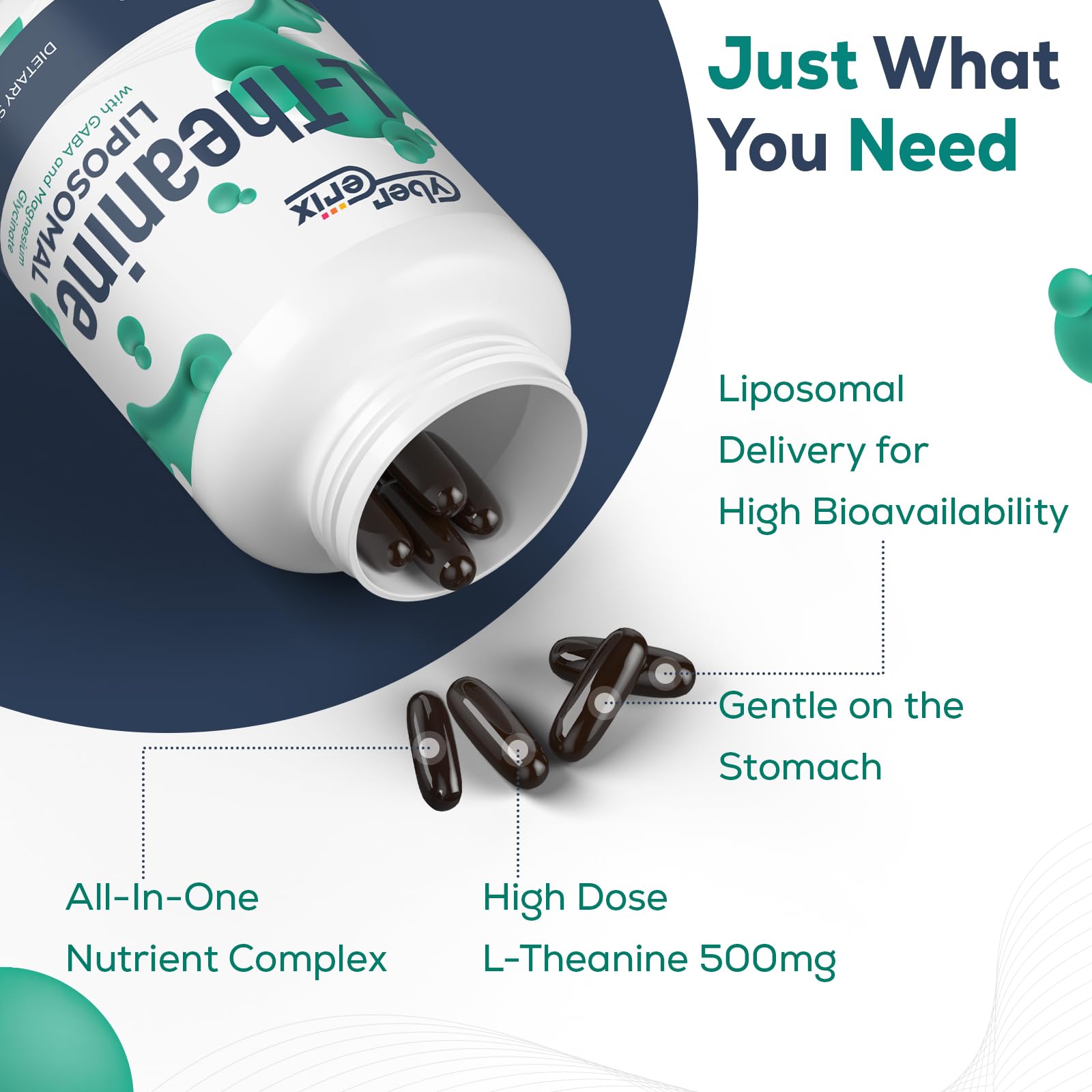 CyberCerix softgel capsule being swallowed for easy daily supplementation.
