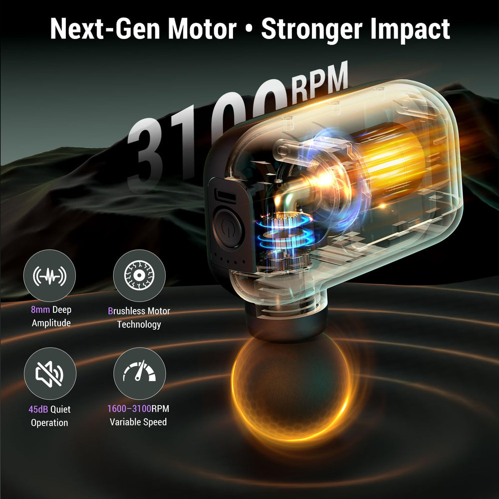 CYBPOK Mini Massage Gun 8mm amplitude for targeted deep-tissue relief.