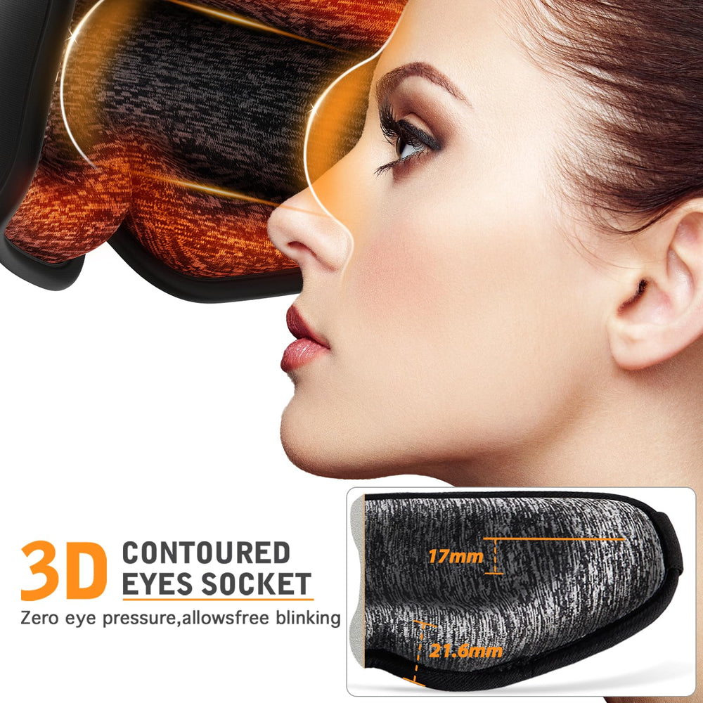 CYFERUY travel-ready eye mask showcasing battery compartment and cordless design.