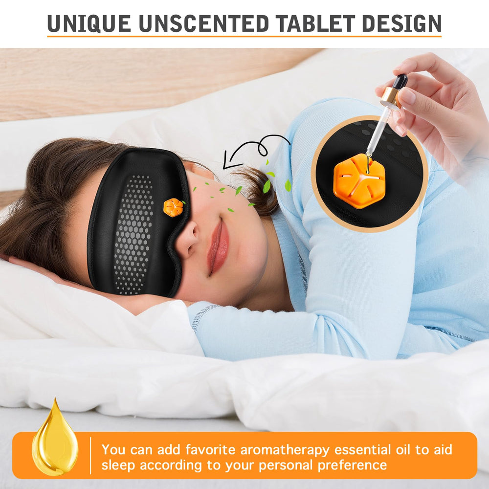 CYFERUY eye mask side profile showing 3D contours for comfortable fit.