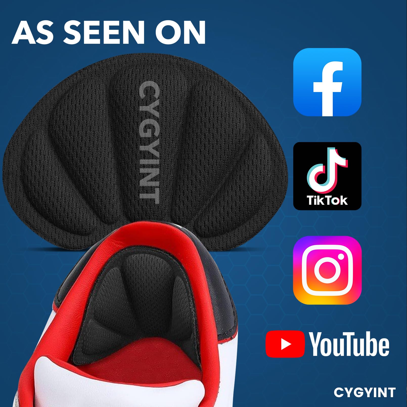 CYGYINT reusable long-lasting heel pads stay durable after cleaning