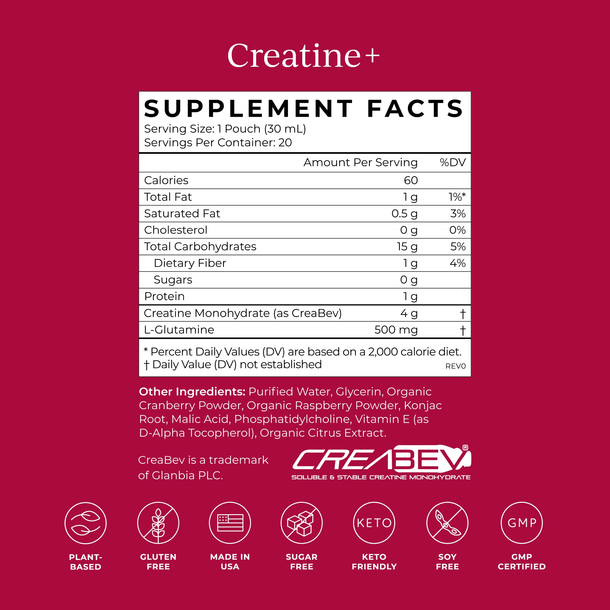 CYMBIOTIKA Creatine+ shaker-mix shows versatile use in smoothies and juices.