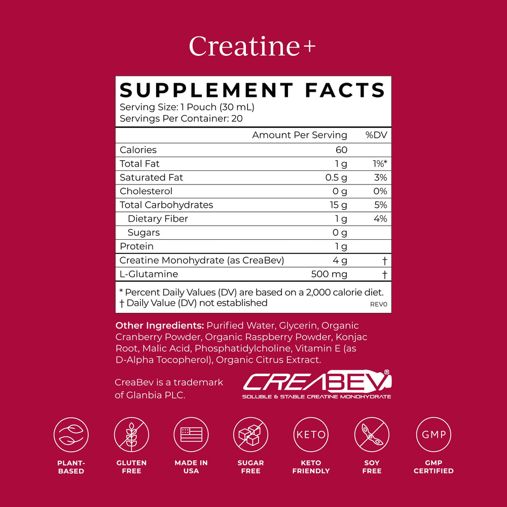 CYMBIOTIKA Creatine+ shaker-mix shows versatile use in smoothies and juices.