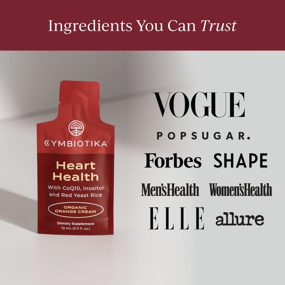 CYMBIOTIKA Heart Health squeeze-pouch serving for quick daily use.