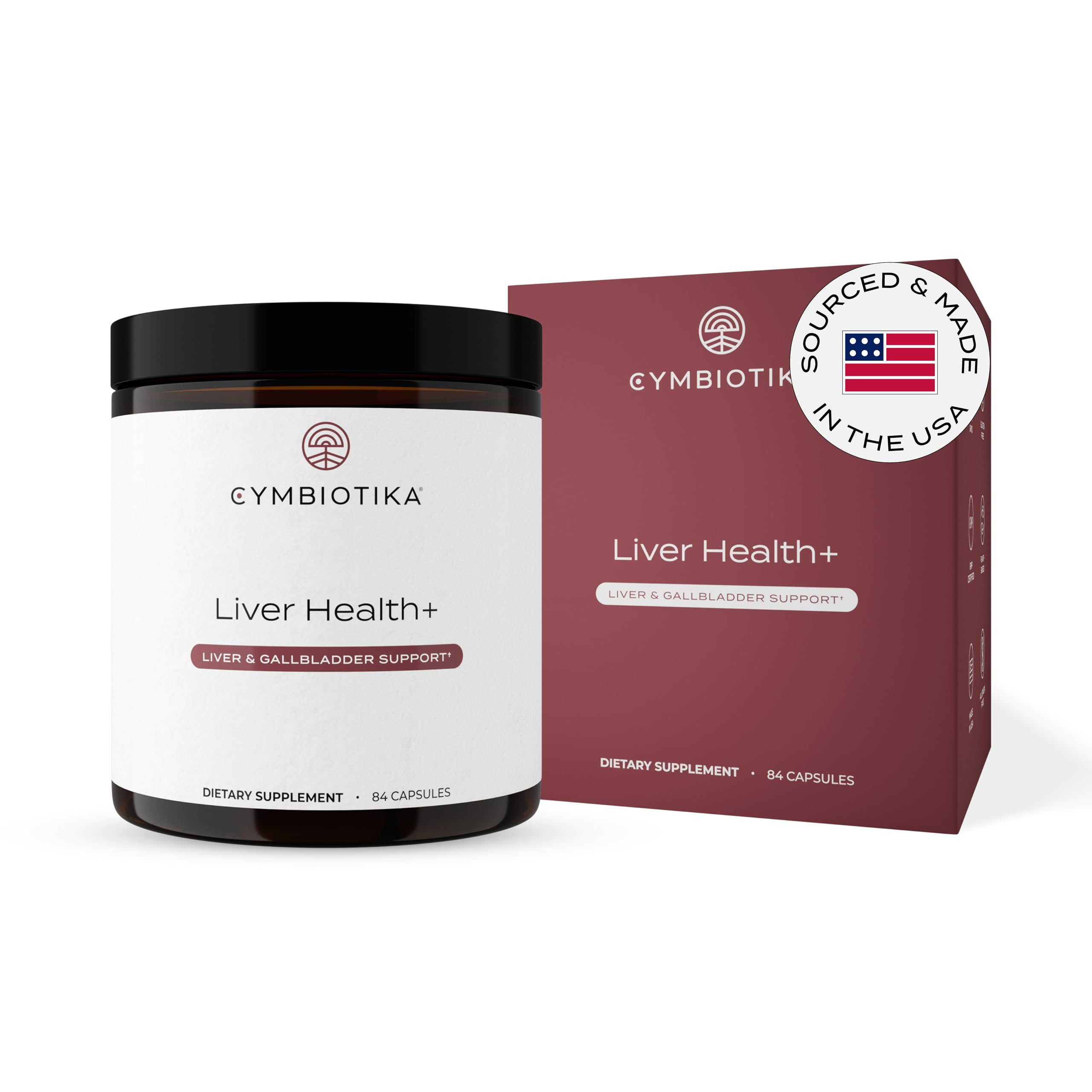 CYMBIOTIKA Liver Health bottle front highlights brand for reliable liver support