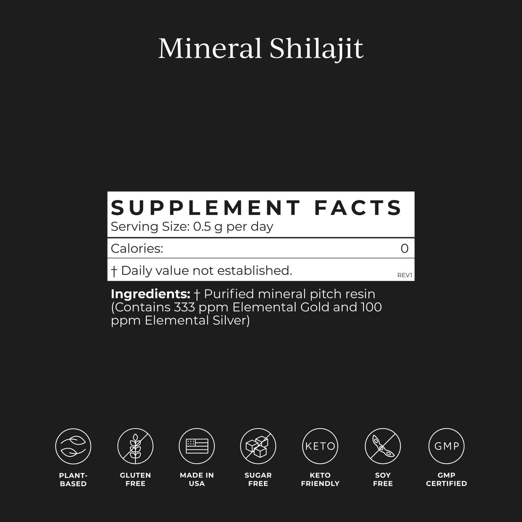 CYMBIOTIKA Shilajit resin bottle with label detail.