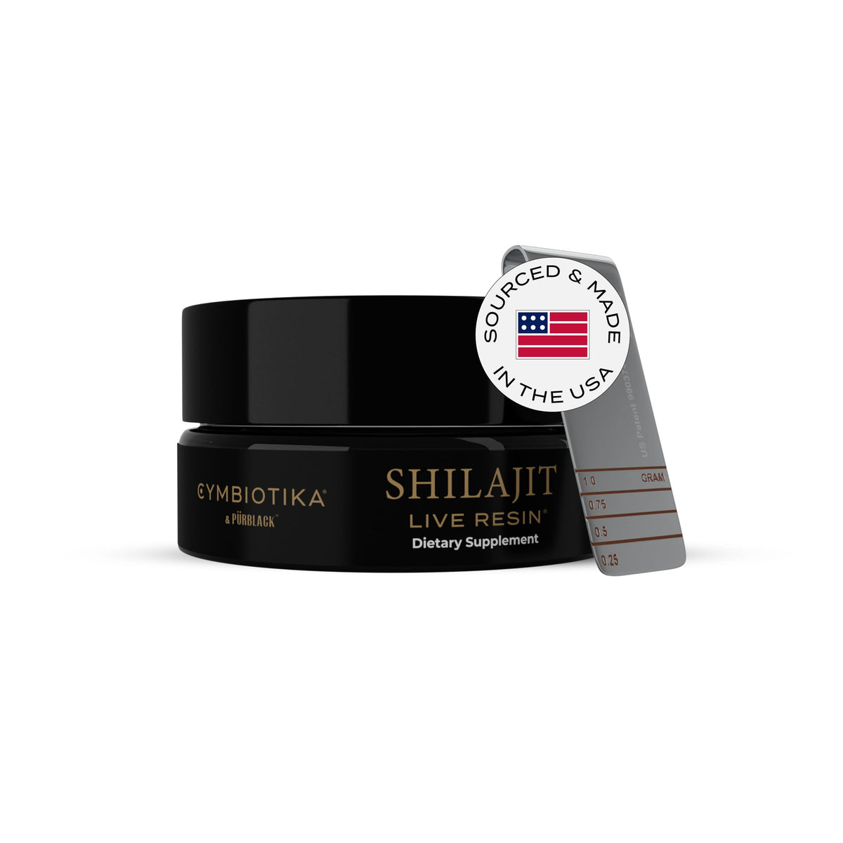 CYMBIOTIKA Pure Himalayan Shilajit Resin jar for premium energy support.