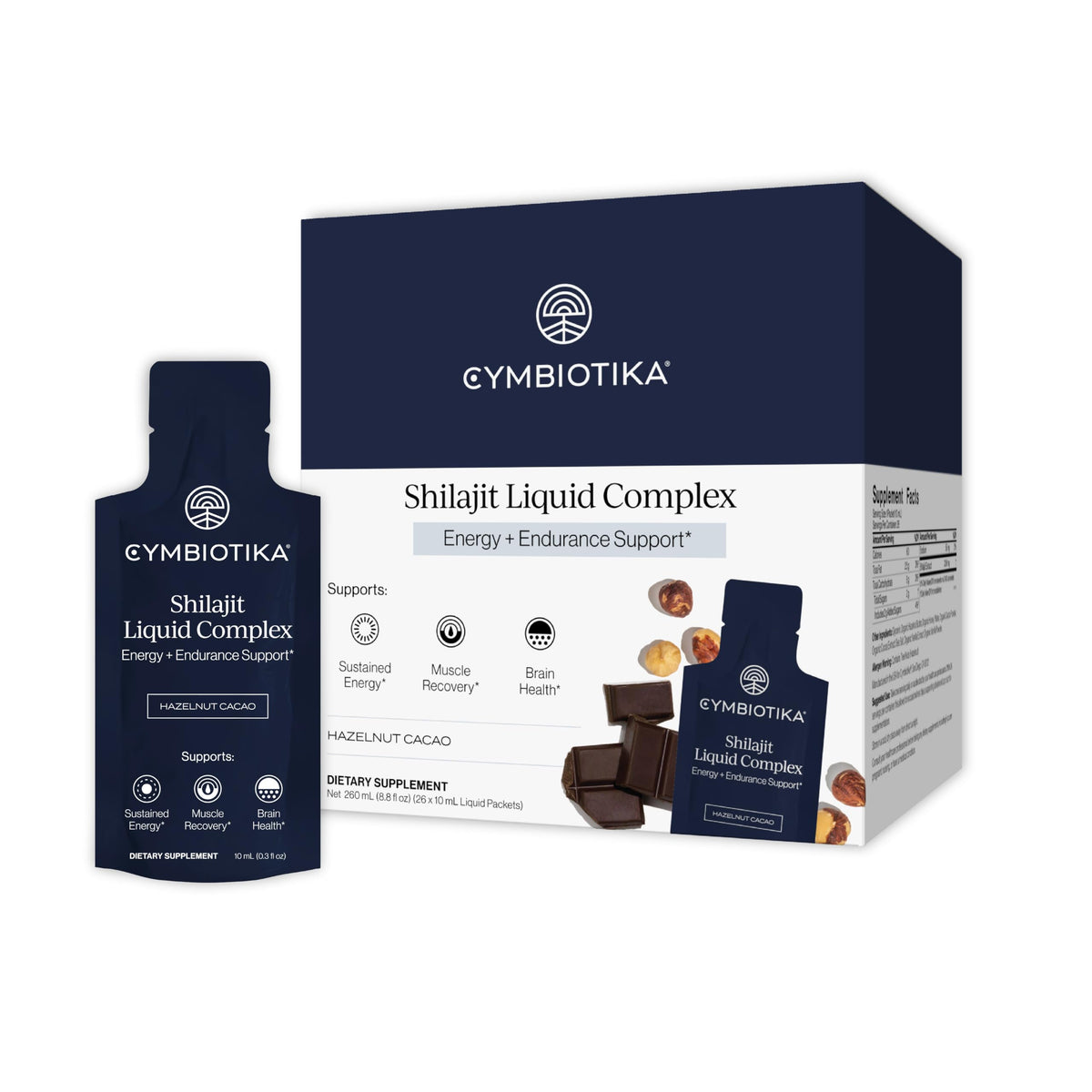 CYMBIOTIKA Shilajit Liquid Complex energy packet promotes sustained focus and stamina.