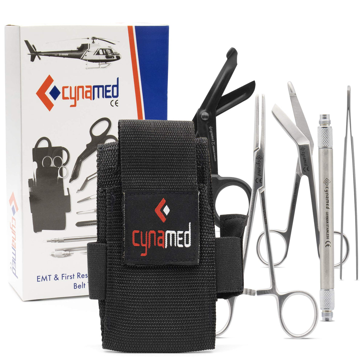 Cynamed first responder kit with bandage scissors for quick wound care and trimming