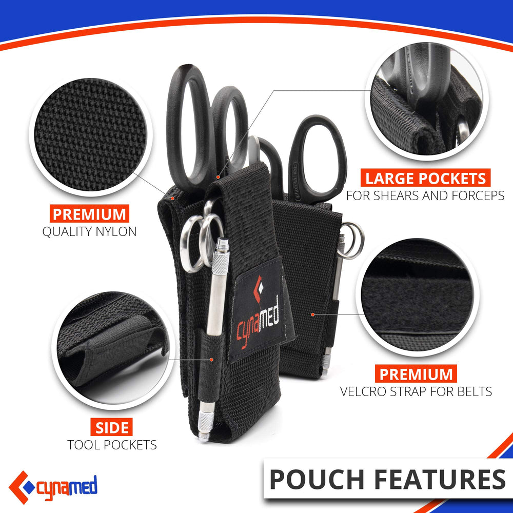 Cynamed first responder kit EMT shears cutting fabric during on-site care
