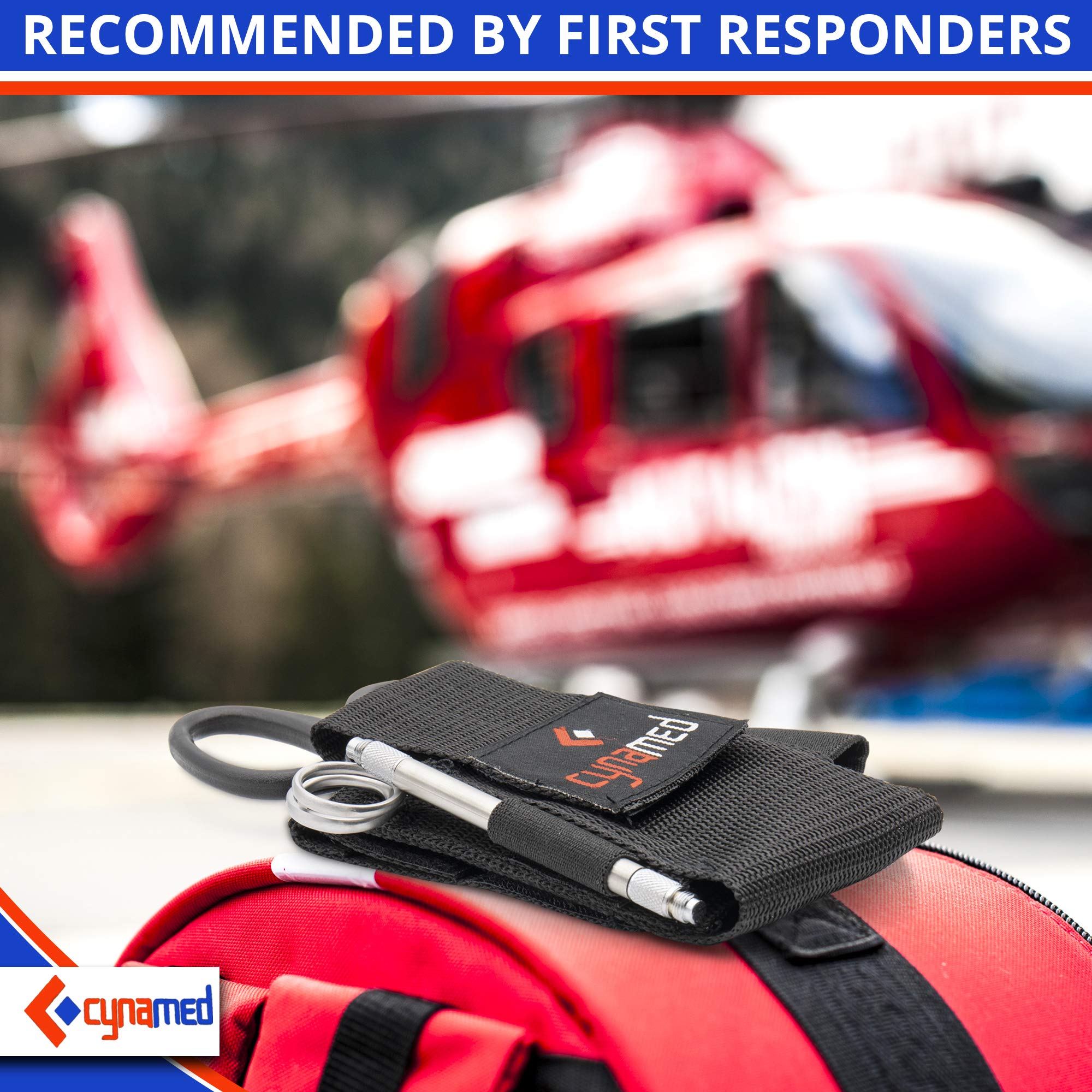 Cynamed first responder kit adjustable belt pouch worn for gear organization