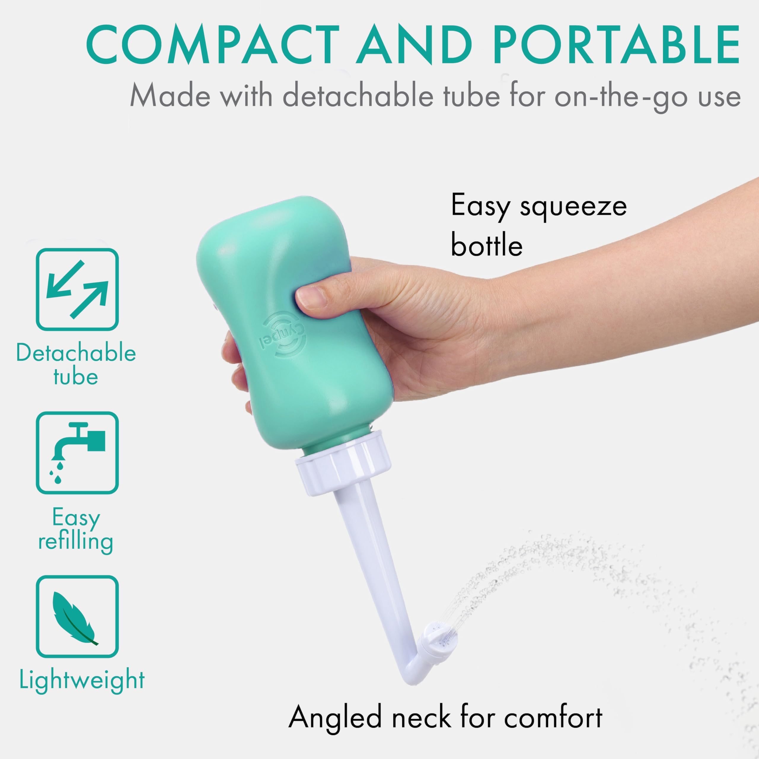 Cynpel Peri Bottle angle nozzle with 10 holes for targeted spray.