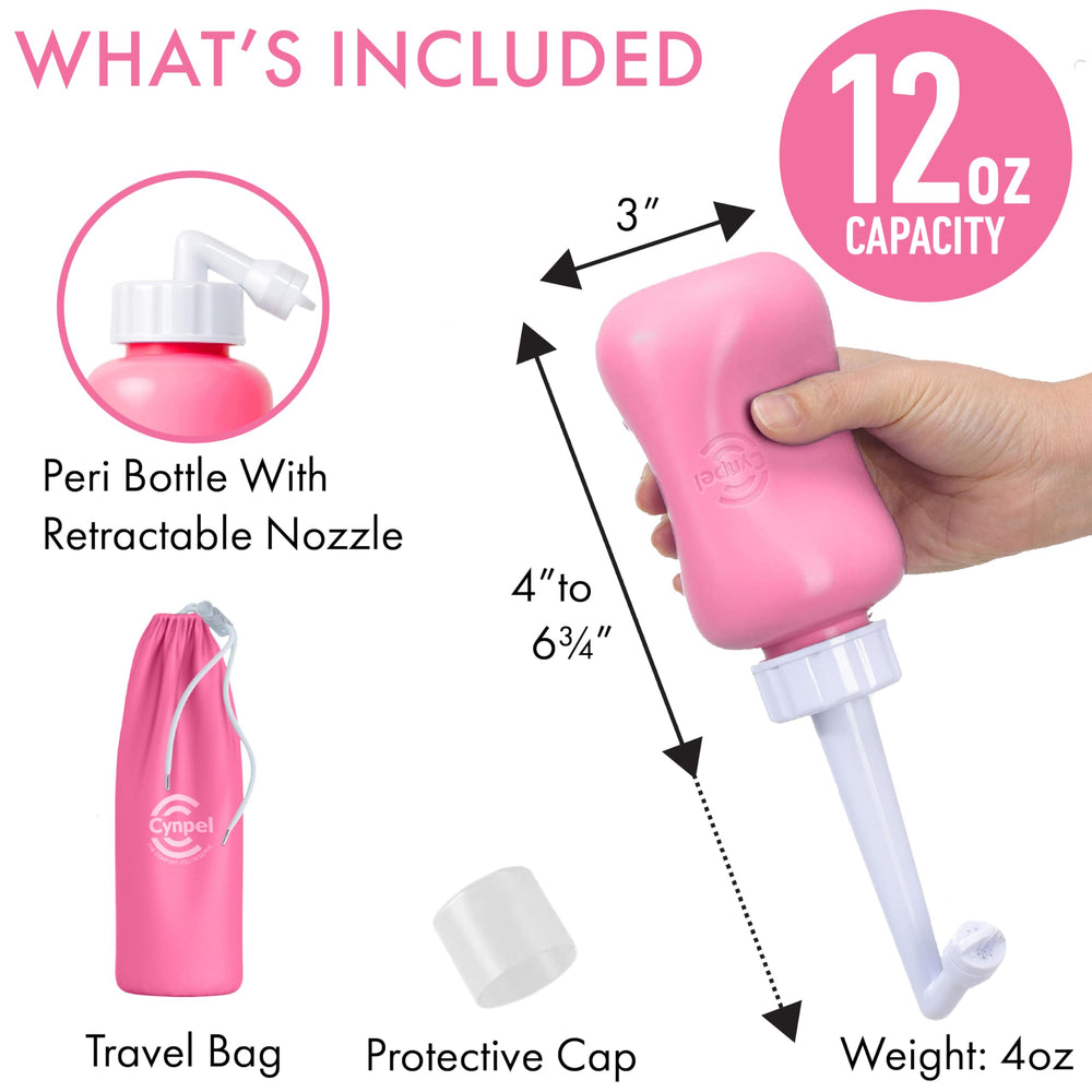 Cynpel Peri Bottle twelve-ounce size keeps you prepared between refills.