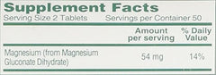 Cypress Pharma Mag-G tablets close-up highlighting easy-to-swallow magnesium gluconate form.