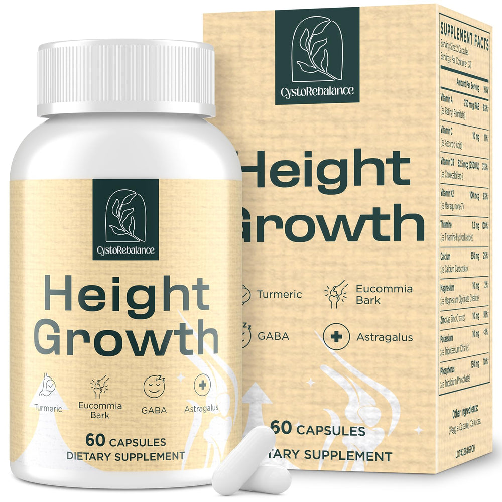 CystoRebalance 25-in-1 bone supplement bottle shows complete nutrient blend for daily wellness