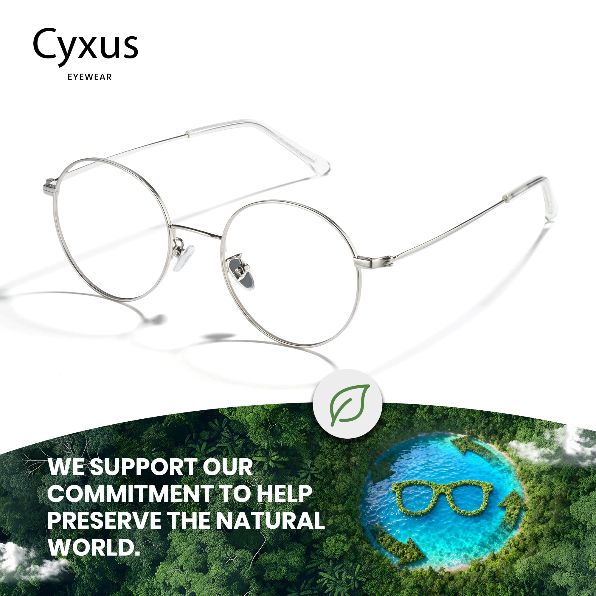 Cyxus gaming setup glasses deliver crisp vision during long sessions.