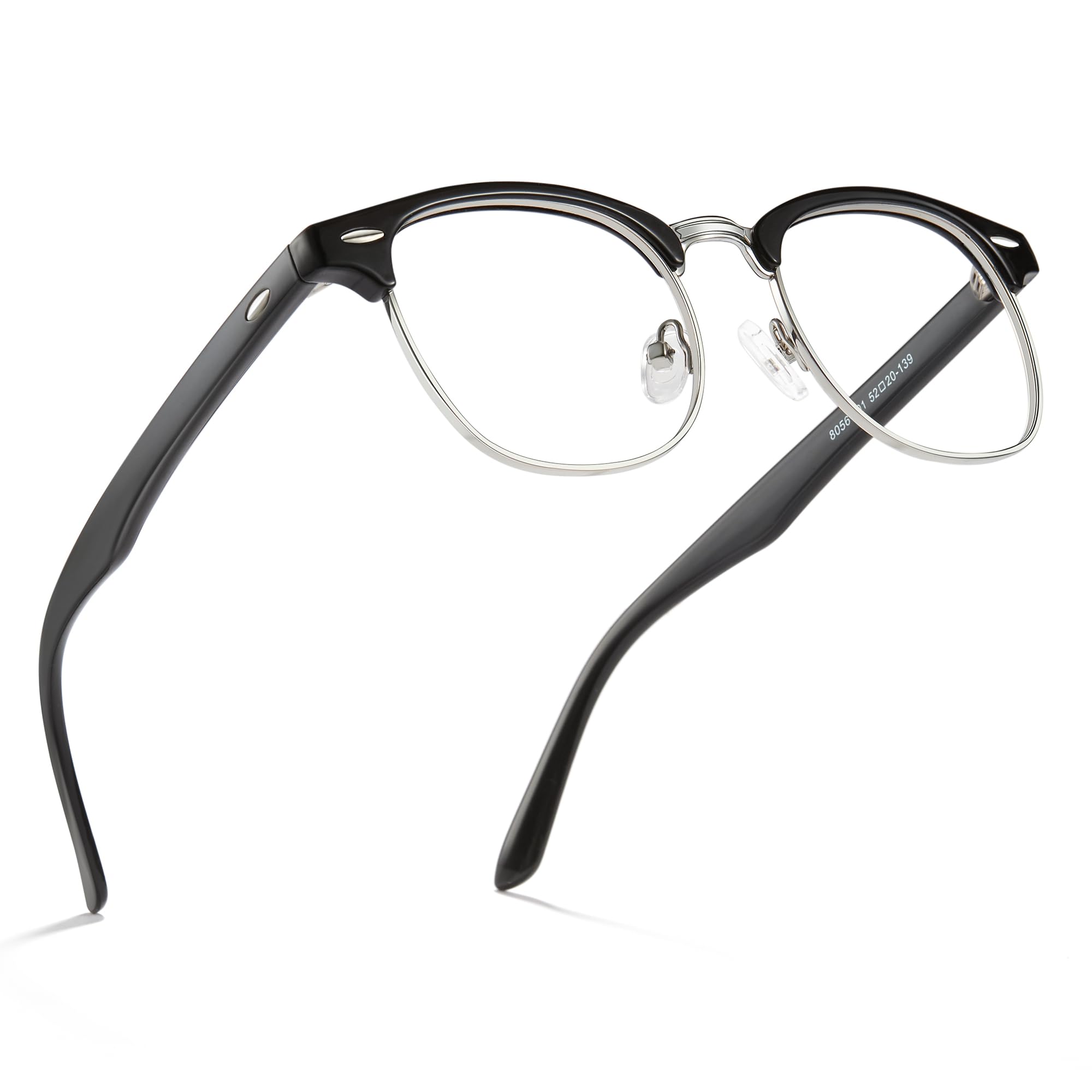 Cyxus blue light glasses front view with half-frame design for comfortable all-day wear