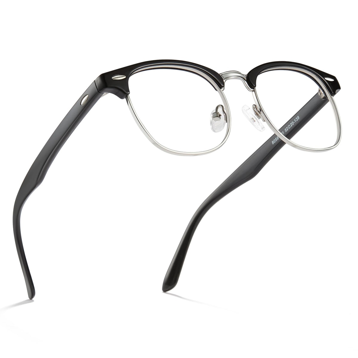 Cyxus blue light glasses front view with half-frame design for comfortable all-day wear