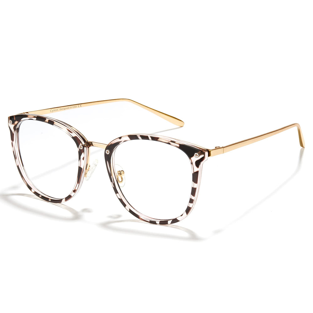 Cyxus glasses worn by a professional woman at her desk.