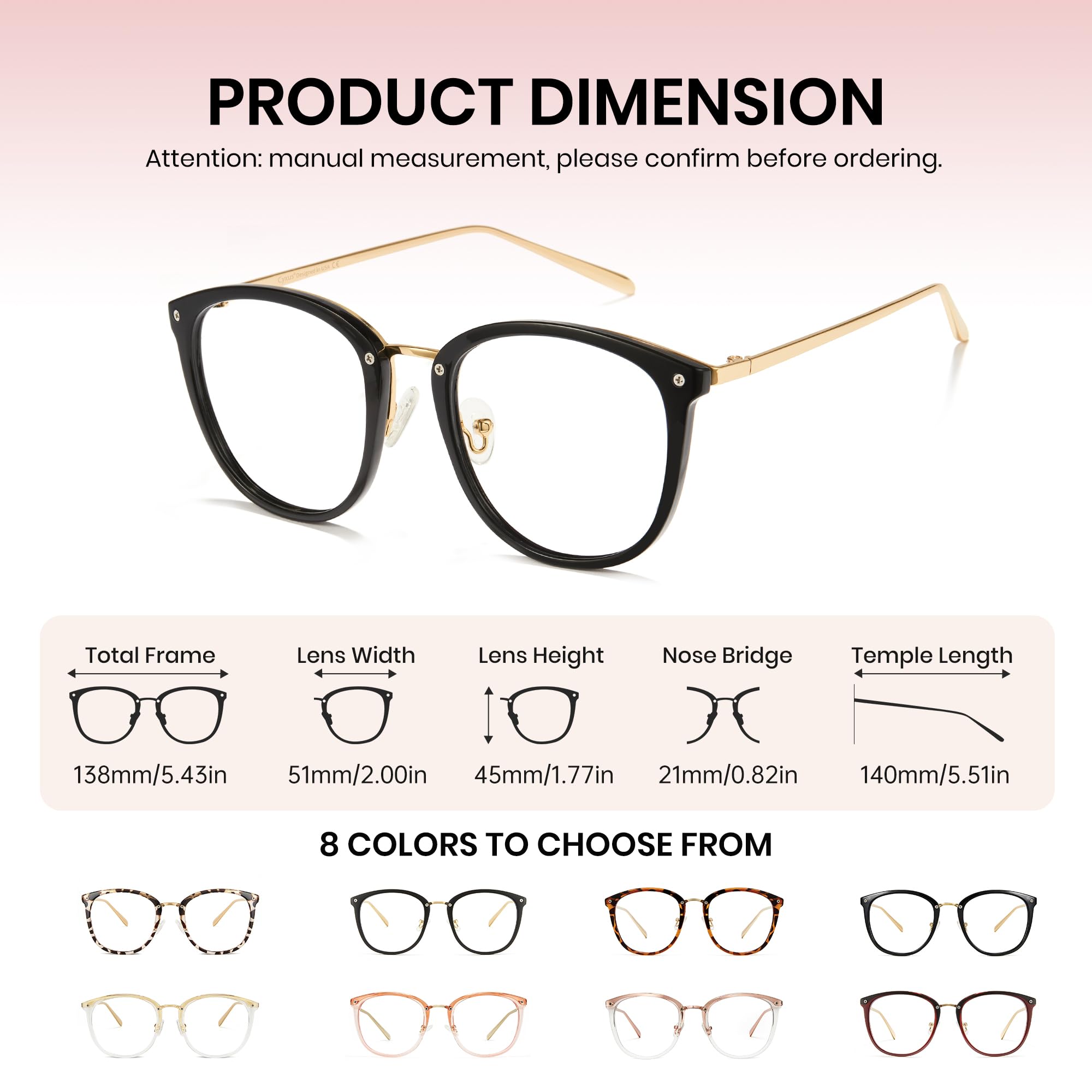 Cyxus blue light filter blocks blue rays while keeping colors true