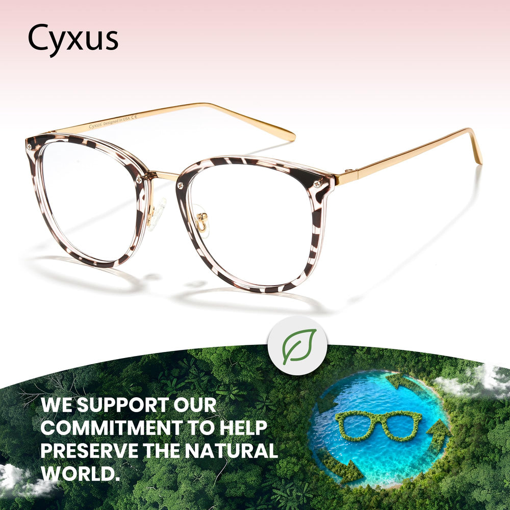 Cyxus anti-slip ear hooks keep glasses secure during calls.