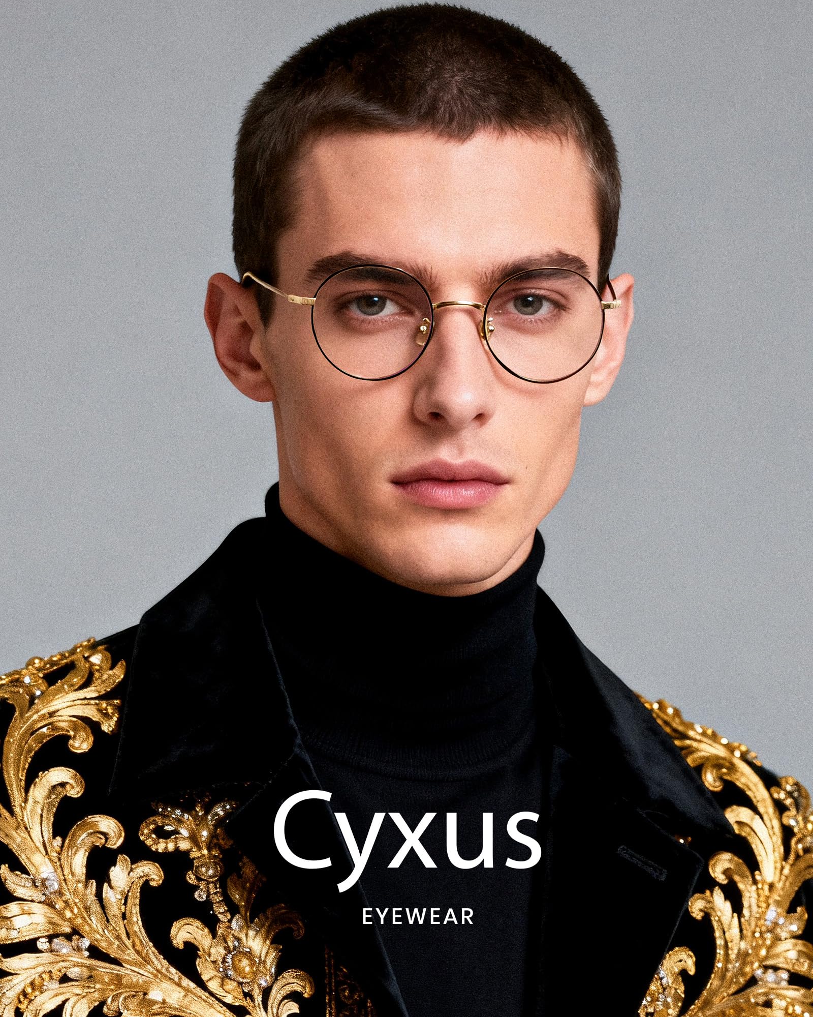 Cyxus blue light glasses shown for office, home, and gaming.