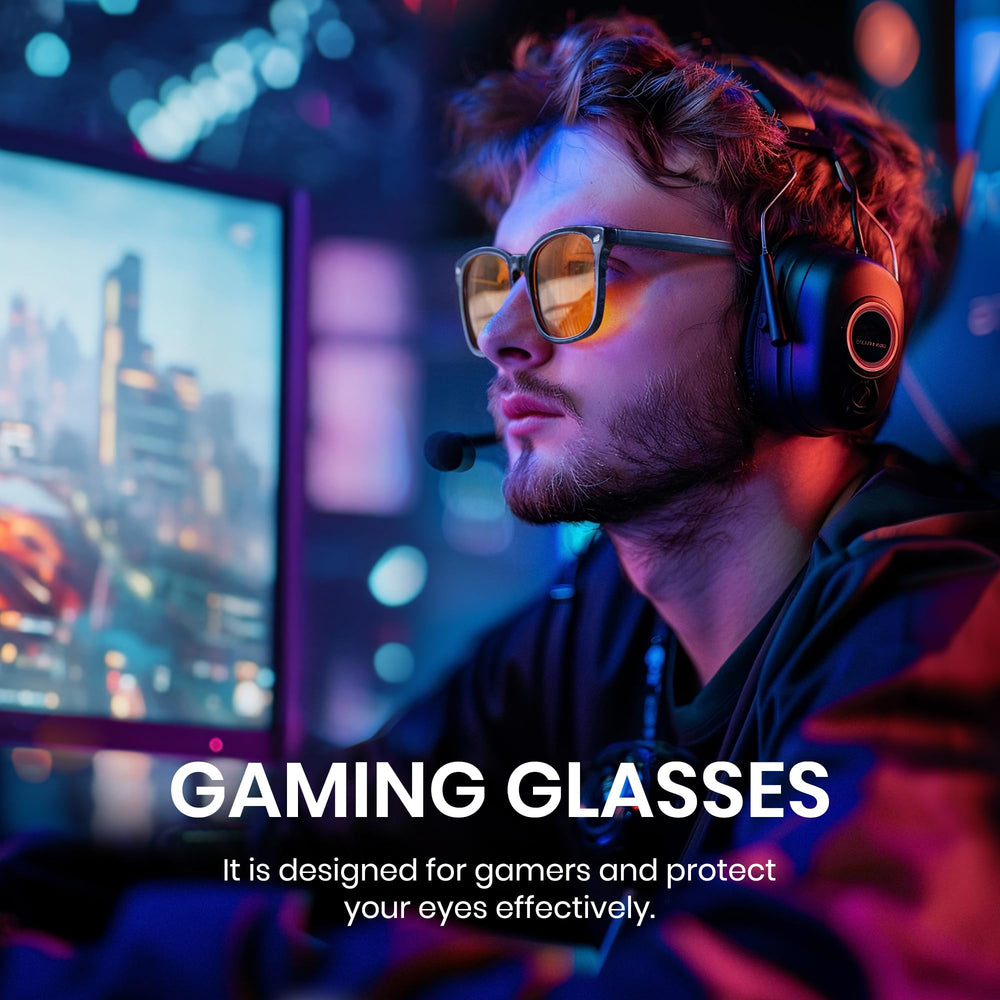 Cyxus amber lenses reduce glare and enhance screen contrast for better visibility.