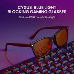 Cyxus UV400 protection guards eyes from ambient glare during gaming.