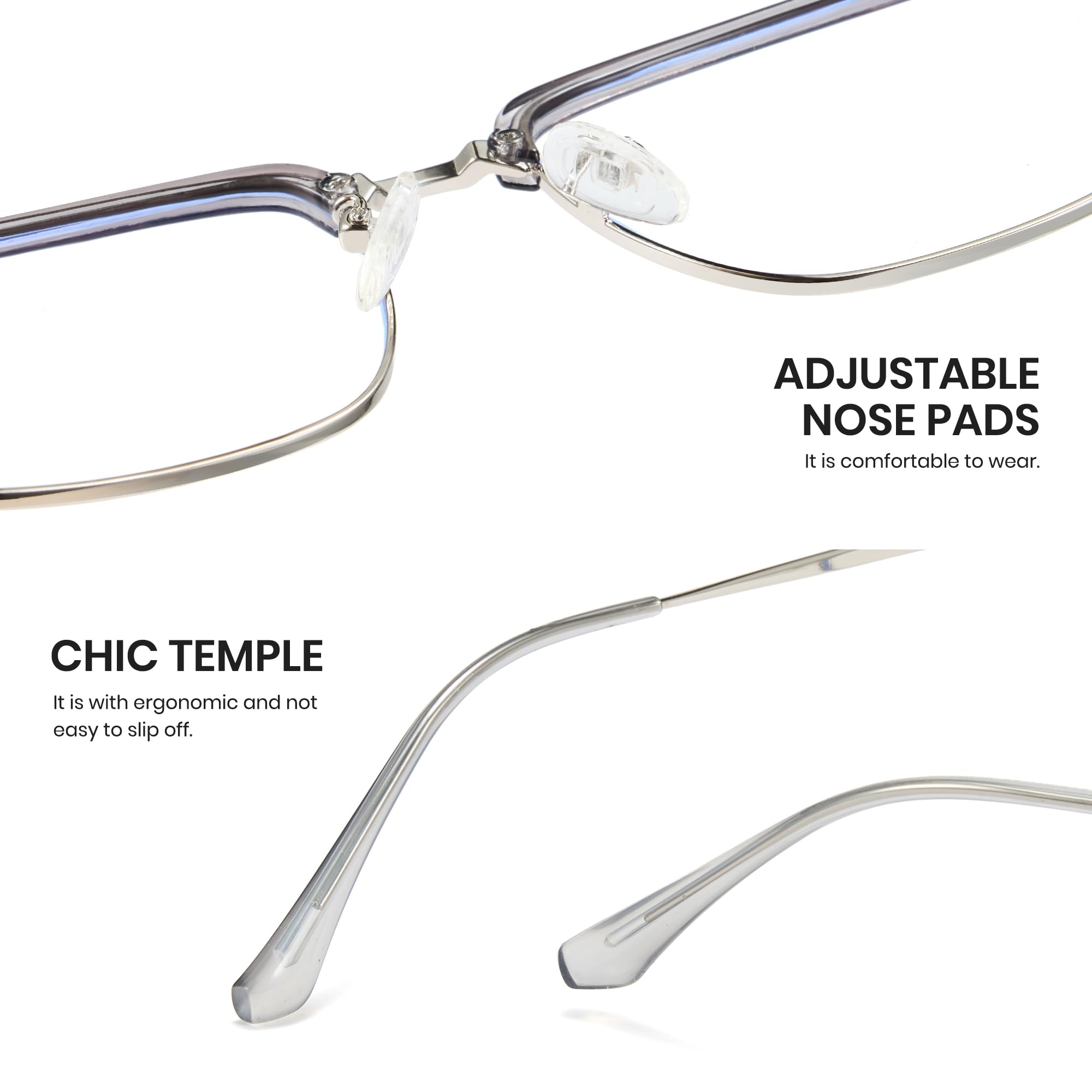 Cyxus reinforced hinges blue light glasses engineered for lasting daily use.
