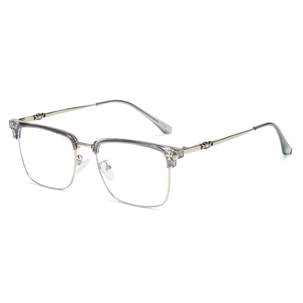 Cyxus Retro blue light glasses with square browline TR90 frame for reduced eye strain during long screen time.