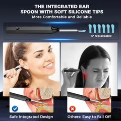 CZYJPRL eight-ear-spoon set with silicone covers for gentle cleaning