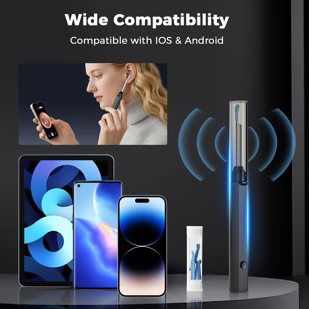 Rechargeable CZYJPRL ear camera with 350mAh battery for extended use