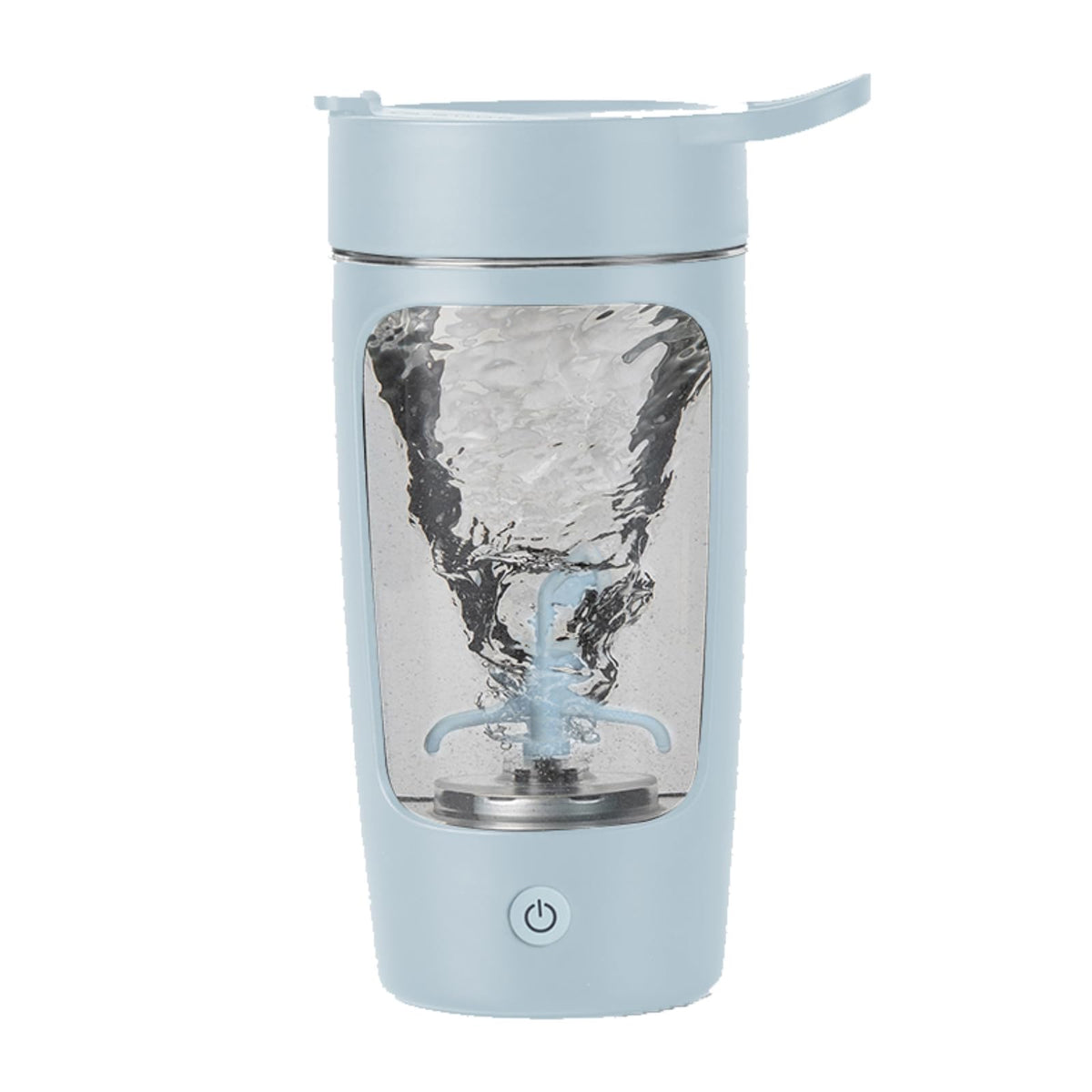 Daasigwaa electric shaker blue front view showing 22 oz protein mixer