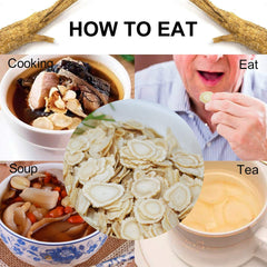 DABC OAK LAND American Ginseng Slices in tea cup ready to steep.