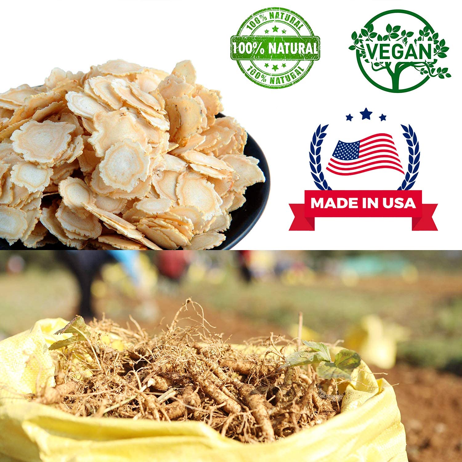 DABC OAK LAND Sliced ginseng steeped water showing infusion aroma.
