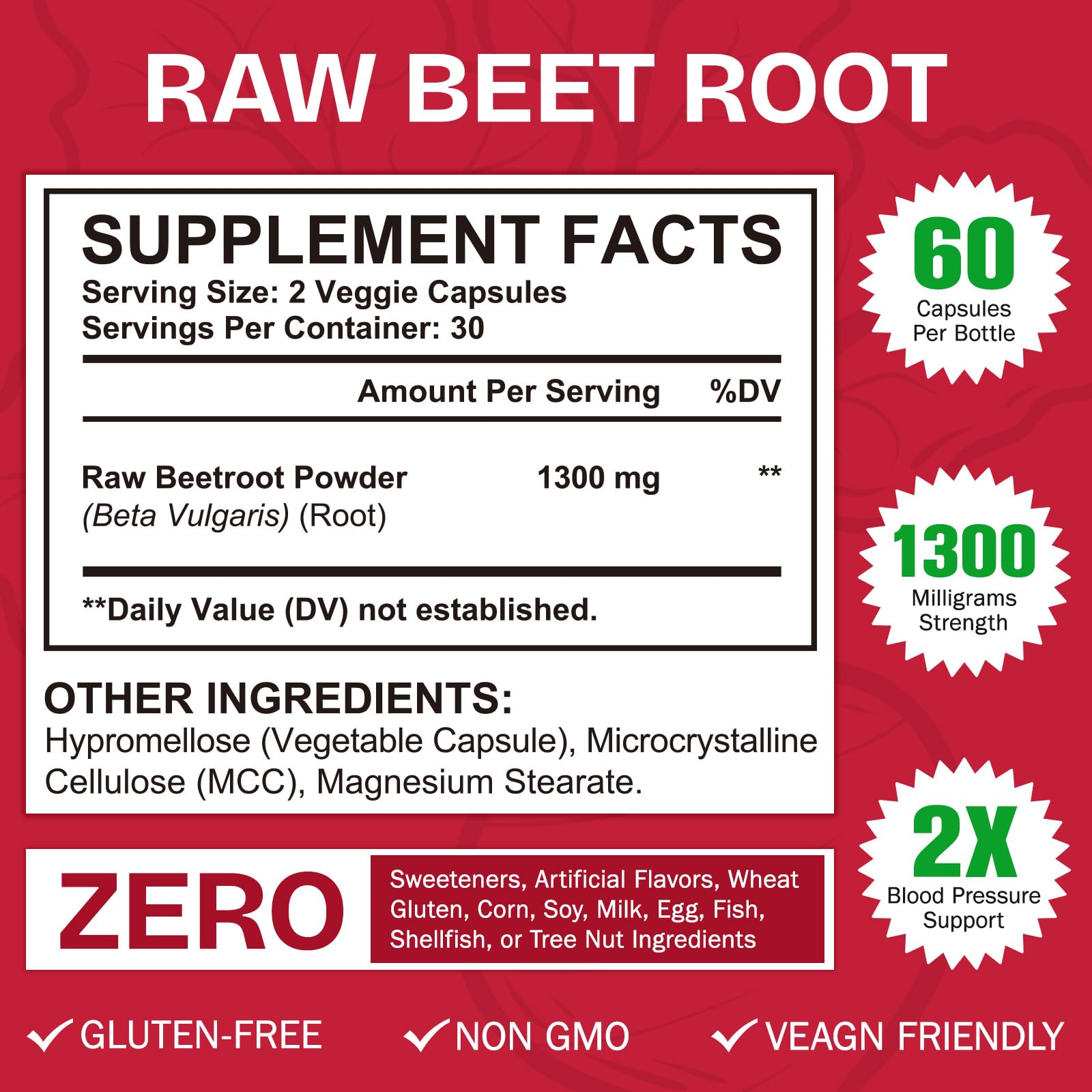 Daiasns beet root capsules easy-to-swallow design—mess-free daily dose