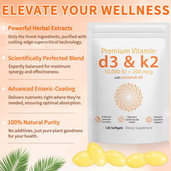 Closeup of D3 K2 softgel shows capsule shape and coconut oil carrier.