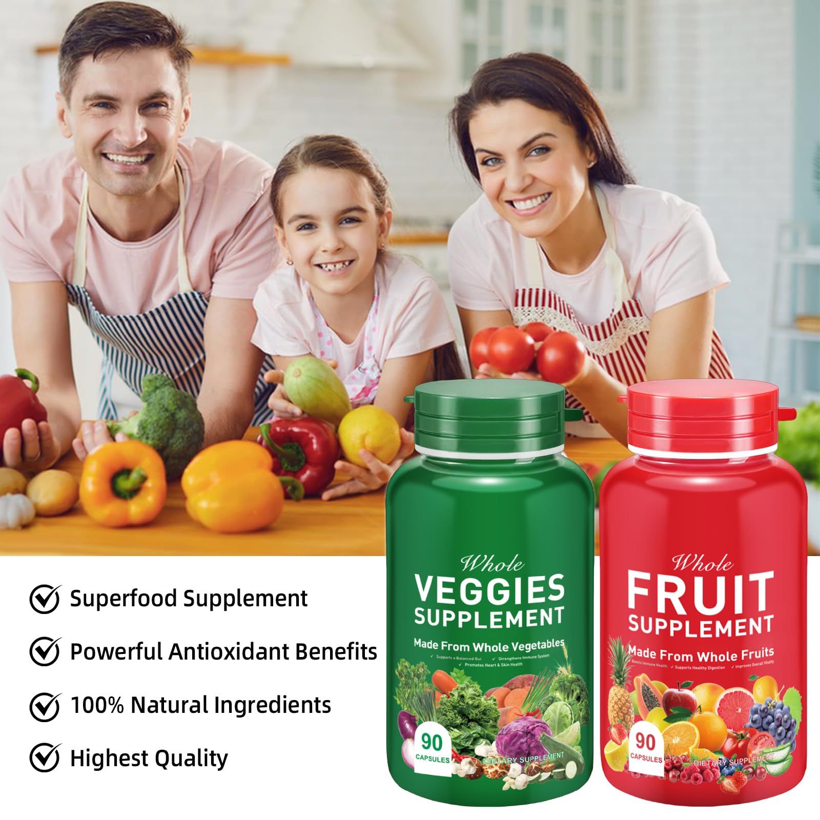 Daiasns ingredients bowl featuring fruits and vegetables for real-food nutrition