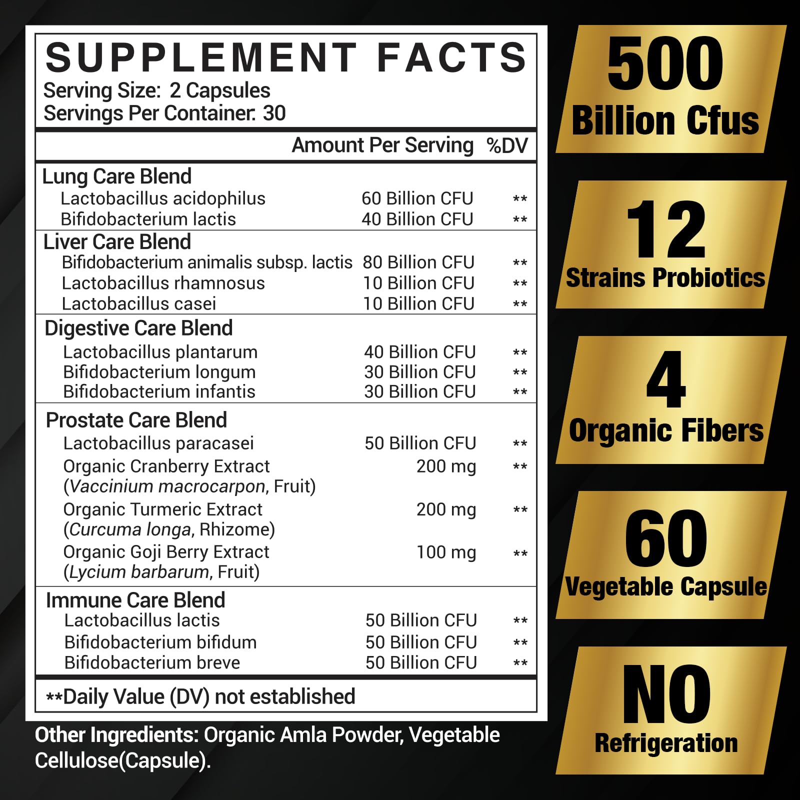 Dailanbu Men probiotics label with 12 strains for targeted digestive balance.