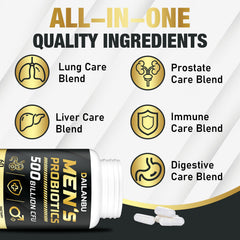 Capsules designed for easy swallowing, for men on the go.