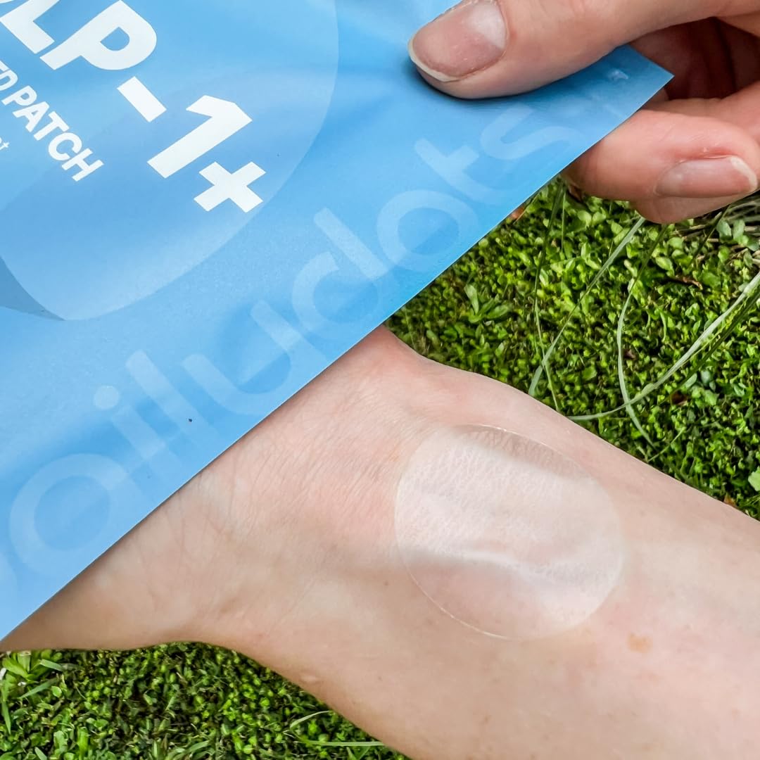 Daily Dots GLP-1 patch invisible under clothing; ultra-thin and discreet.